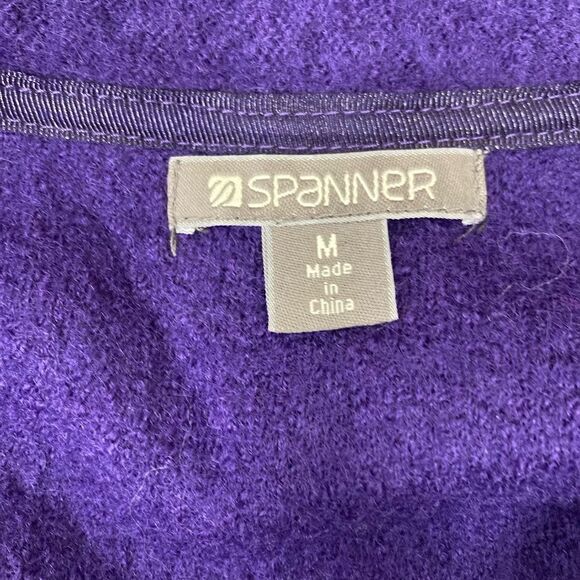 Spanner Deep Purple 100% Wool High Low Button Up Collared Blazer Shacket - Picture 3 of 7